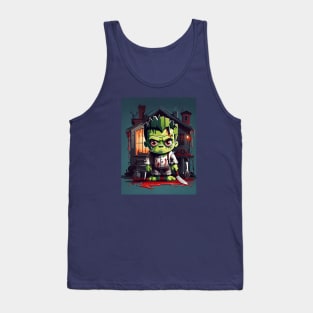 Cute Halloween Frankenstein Tank Top